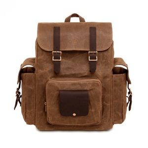 COCKTAIL KINGDOM | Waxed Canvas Backpack in Brown